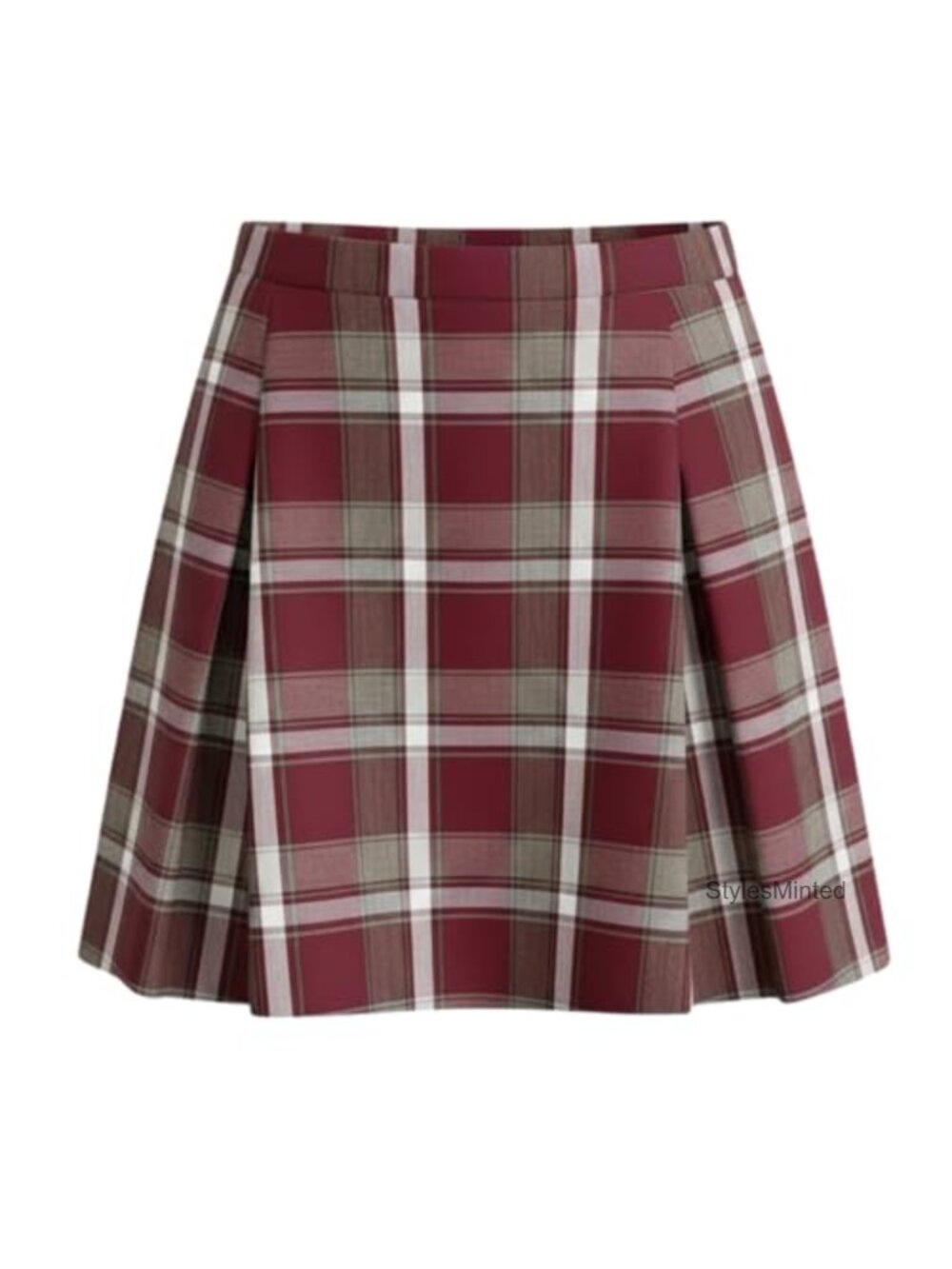 Girls Below Knee Box Pleat School Uniform Skirt Poly Cotton Wrinkle Resist